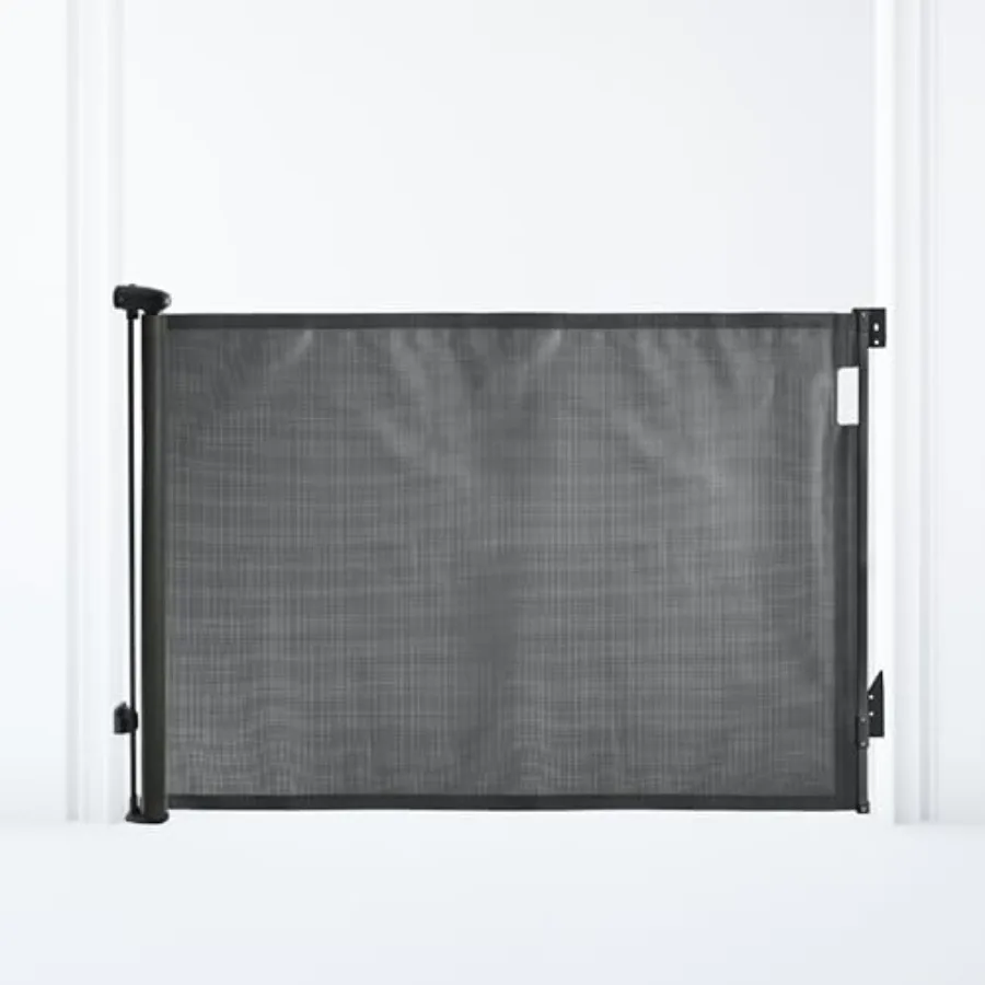 

Glide N Hide 35'' Extra Tall 55'' Wide Retractable Baby Gate - Ideal for Stairs Doorways and Halls Durable Mesh EZY-Check Indic