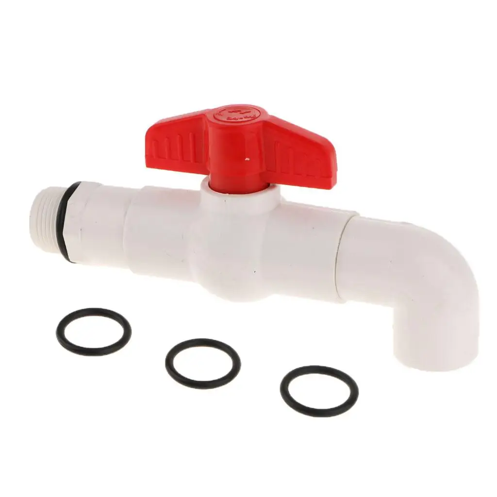 Plastic Spigot Faucet Tap Water Oil Barrel Replacement 25mm 90°