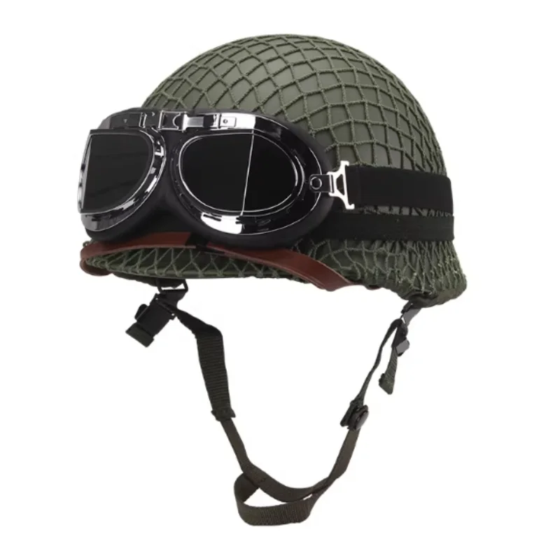 World War II American M1 Tactical Helmet Dual Layer Design Riot Steel Helmet Army Fan Field Brother Platoon Helmet