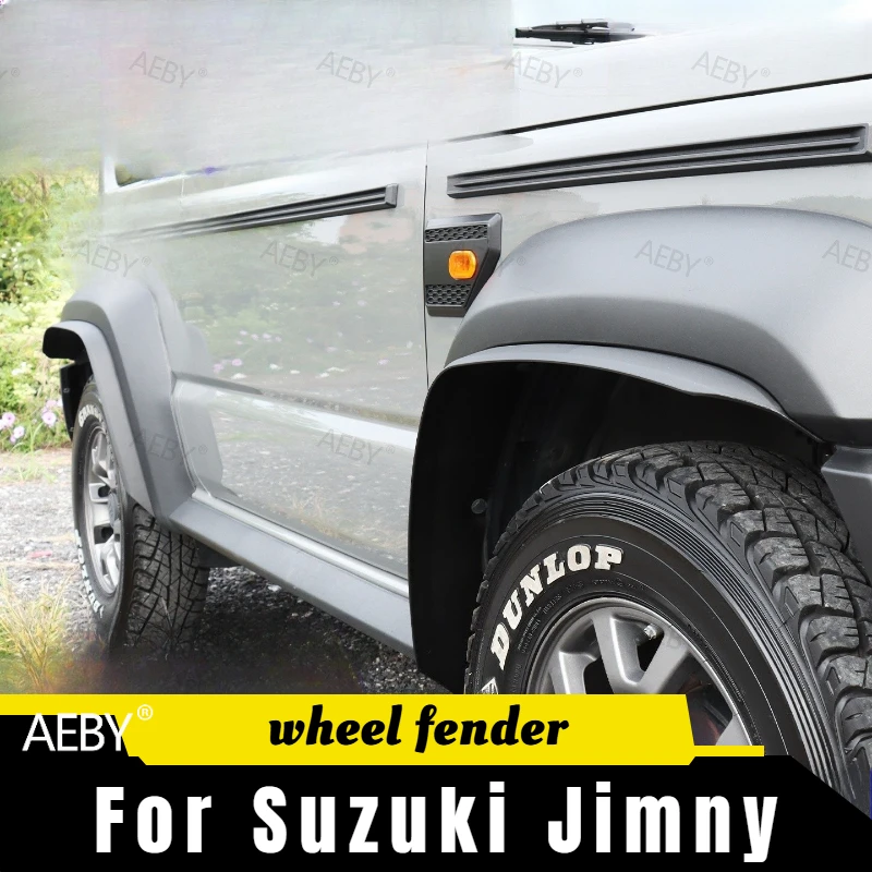 

For Suzuki Jimny 2019-2026 fender splash guard,black wheel arch caps,Widen small round eyebrows,Car external accessories