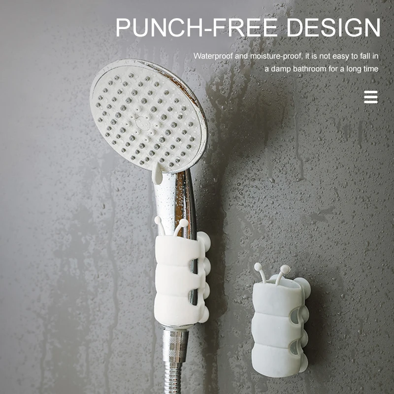 Silicone shower head bracket for bathroom Strong adsorption Reusable detachable Wall-mounted suction cup Detachable design