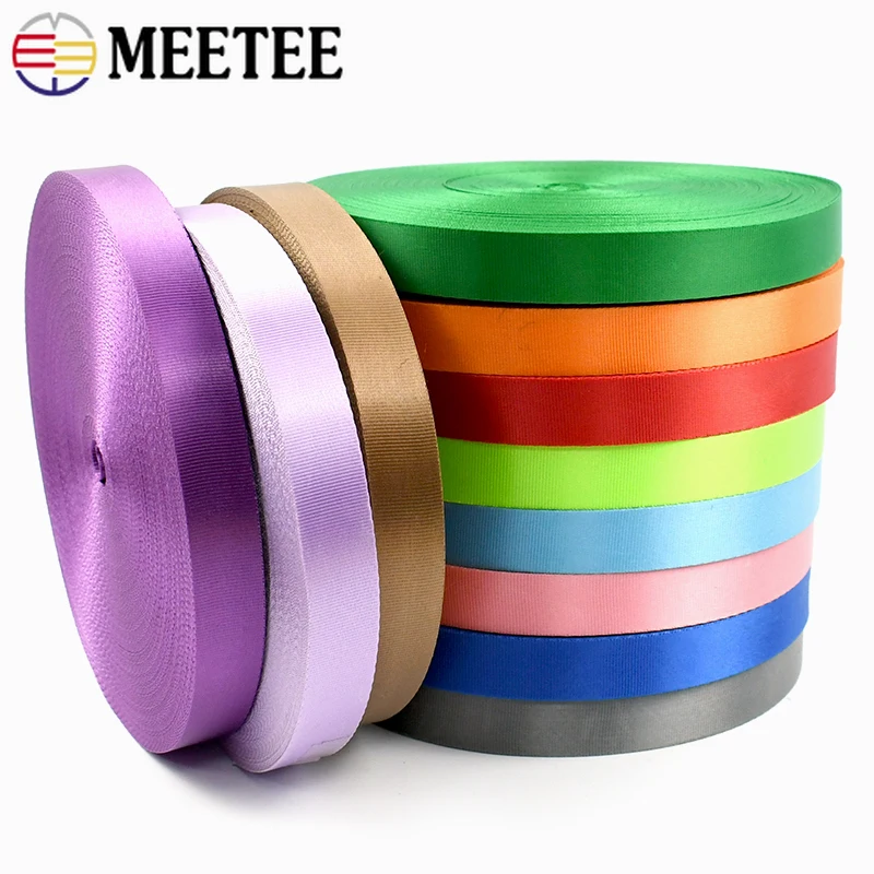 45Meters 10mm Clothes Nylon Webbing Tape for Bag Decoration Ribbon Strap Sewing Bias Binding Work Cards Lanyard Belt Trimmings