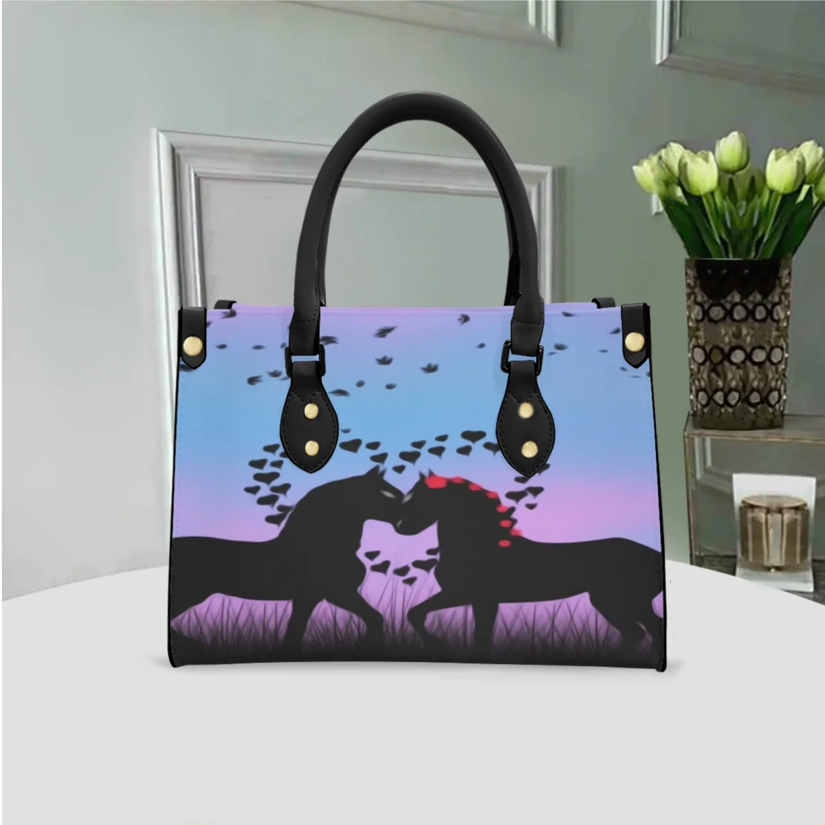 

FORUDESIGNS Heart Horse Gradient Color Design Handbags Valentine's Day New Ladies Bags Sweetheart Girlfriend Gift Evening Bag