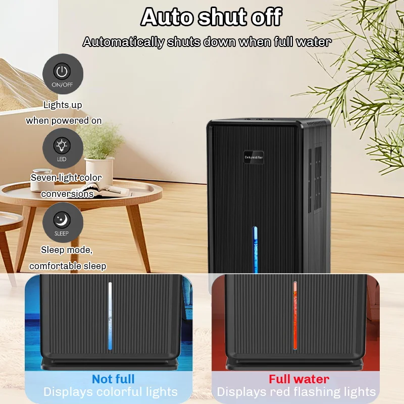 مزيل الرطوبة الضاغط مزيل الرطوبة المنزلي للحمام الطابق السفلي مجفف الهواء لآلة امتصاص الرطوبة في الأماكن المغلقة الاتحاد الأوروبي/الولايات المتحدة