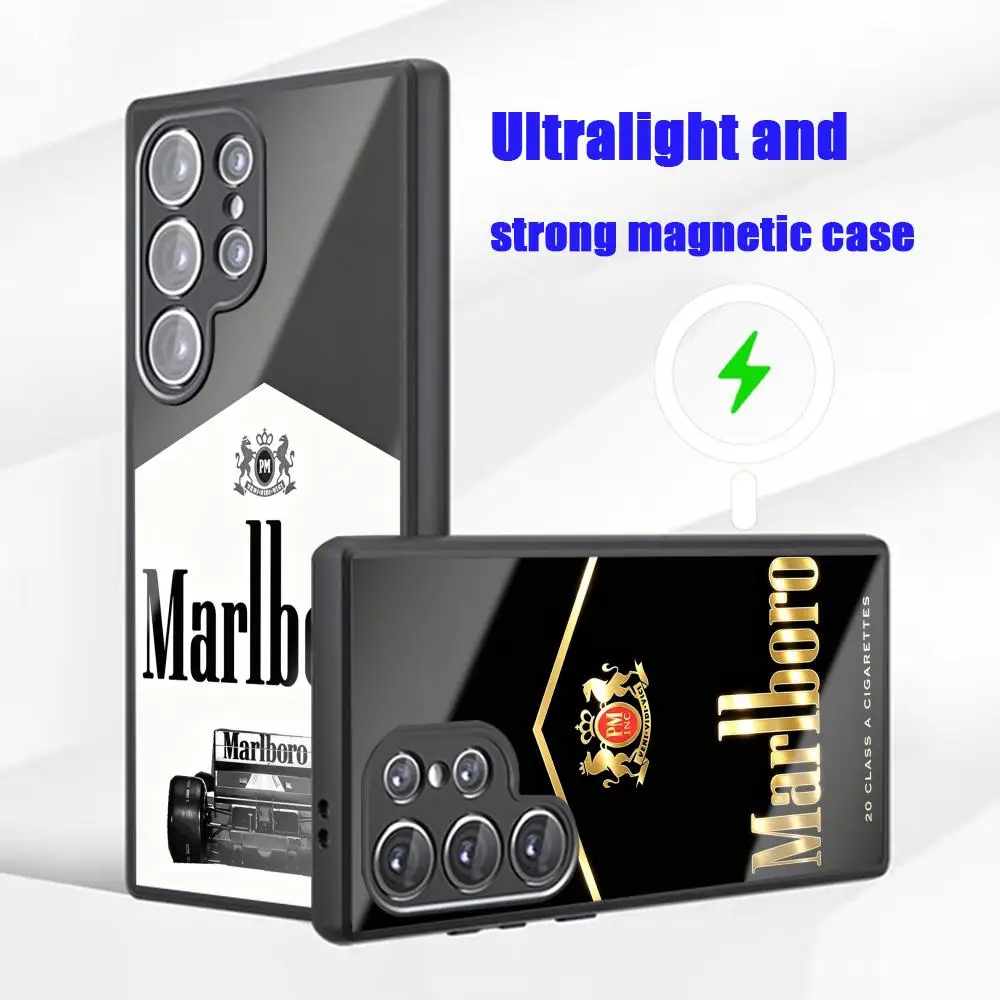 Hot Brand M-MarlboroES Smoke Phone Case For Samsung S26 S25 S24 S23 S22 S21 S20 Plus Ultra Fold A Glass Magnetic Case