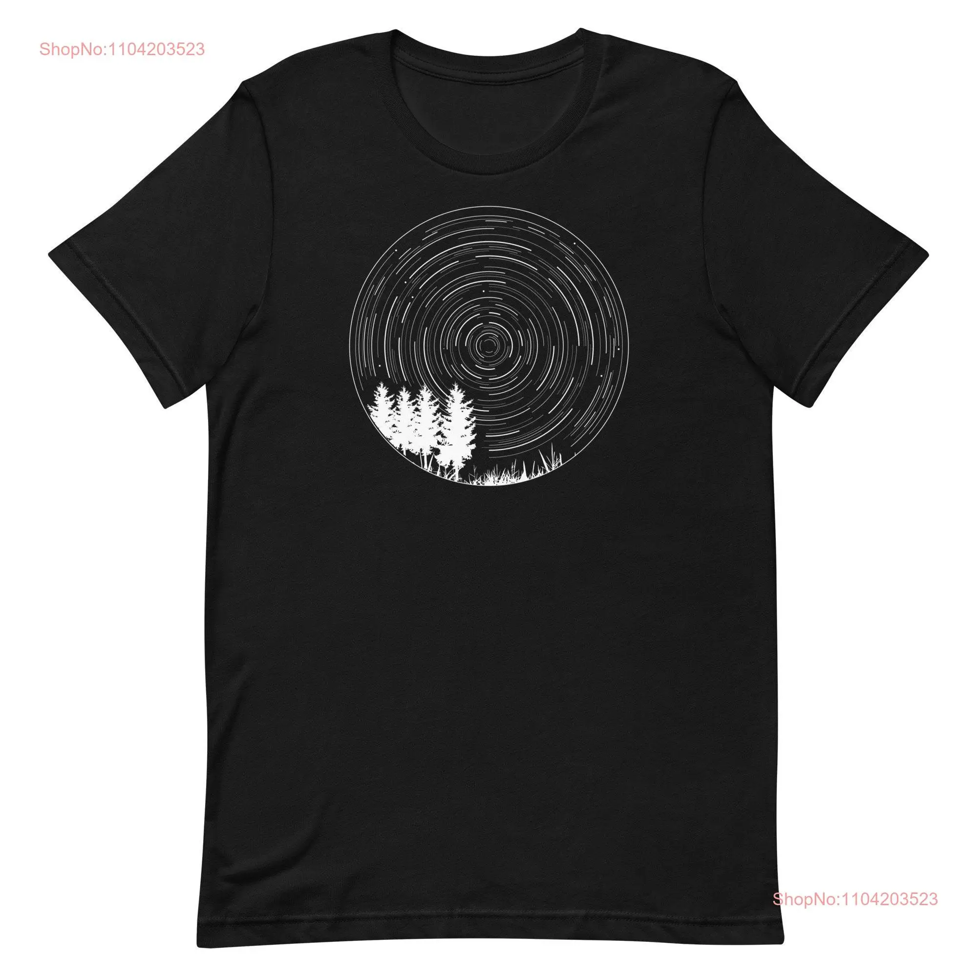 Star Trails T Shirt Outdoor Night Sky  long or short sleeves