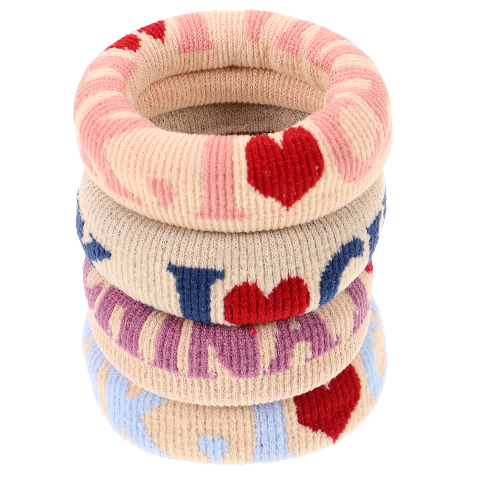 

4Pcs Wide Edge Cloth Ponytail Hair Rings Soft Durable for Women Daily Party Use Premium Decorative Hair Ropes Fashion