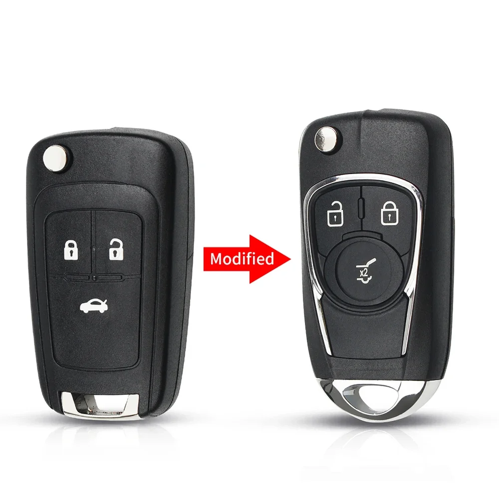 KEYYOU Flip Folding Remote Car Key Shell Case Chevrolet Cruze Epica Lova Camaro Impala Fit Astra J Corsa E Insignia Zafira C