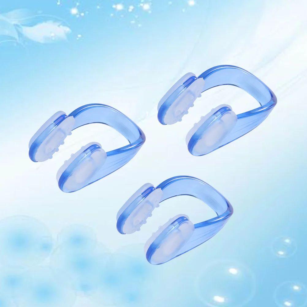 

3Pcs Silicone Swimming Nose Clip Padded Durable Tear Resistant Nose Protector for Adult Pool Diving Accessories