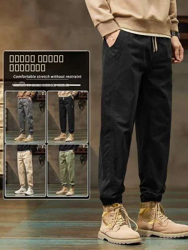 

Мужские повседневные свободные брюки на флисовой подкладке, осенне-зимние спортивные брюки Harlan, модные брендовые удобные брюки для работы