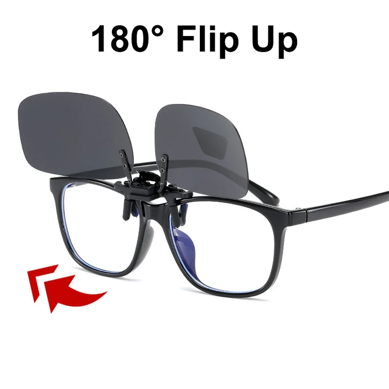Polarisierte Clip Sonnenbrille 2Pcs Set Myopie Gläser Clip Fahrer Angeln Nachtsicht Myopie Clipon Sonnenschutz Brillen – Detail 3