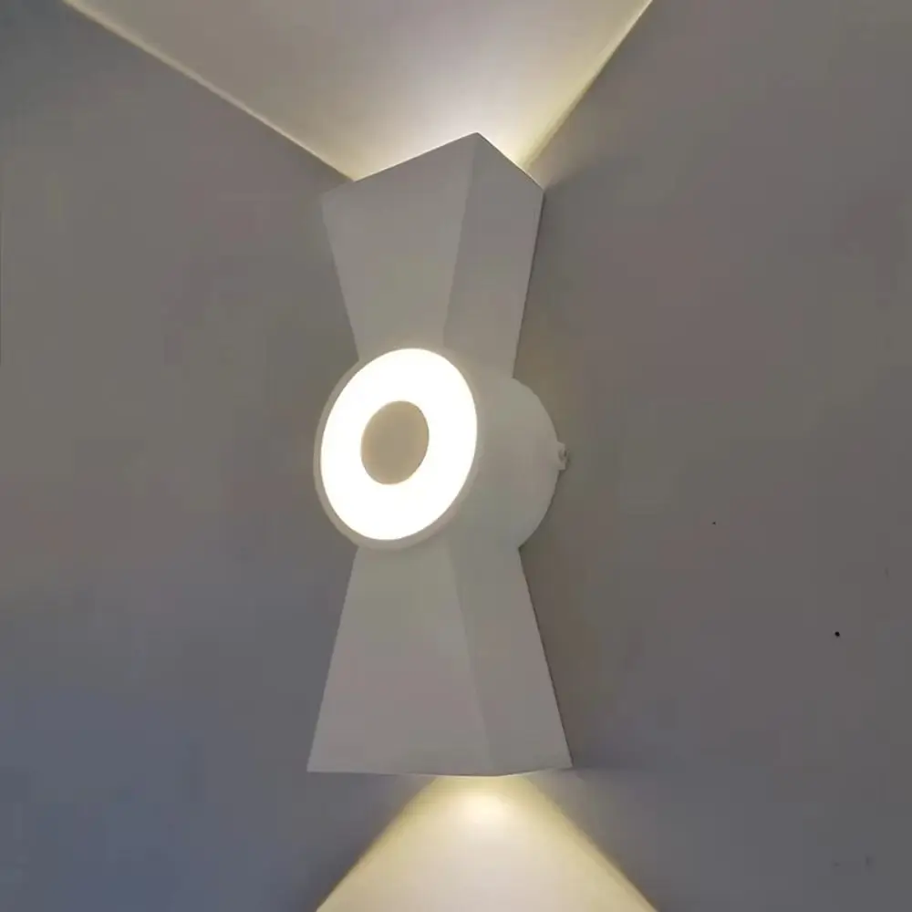 Waterproof LED Outdoor Wall Light Rust Resistant Aluminum Alloy Housing Double Head Up Down Light Soft Warm Light Bowtie Shape