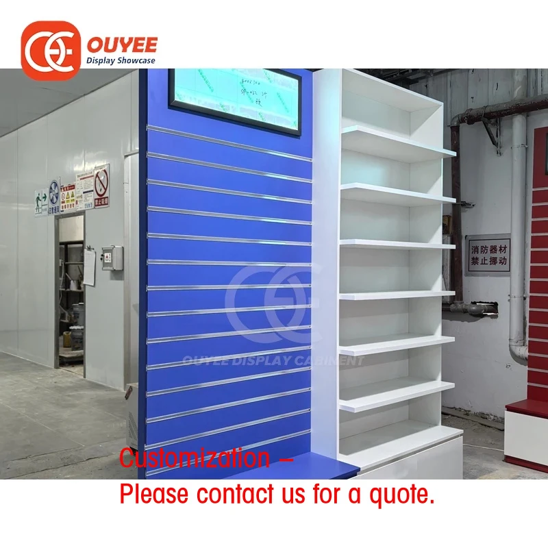 

custom.Eco Friendly Franchise Pharmacy Installation Service Medical Retail Space Lockable Display Rack