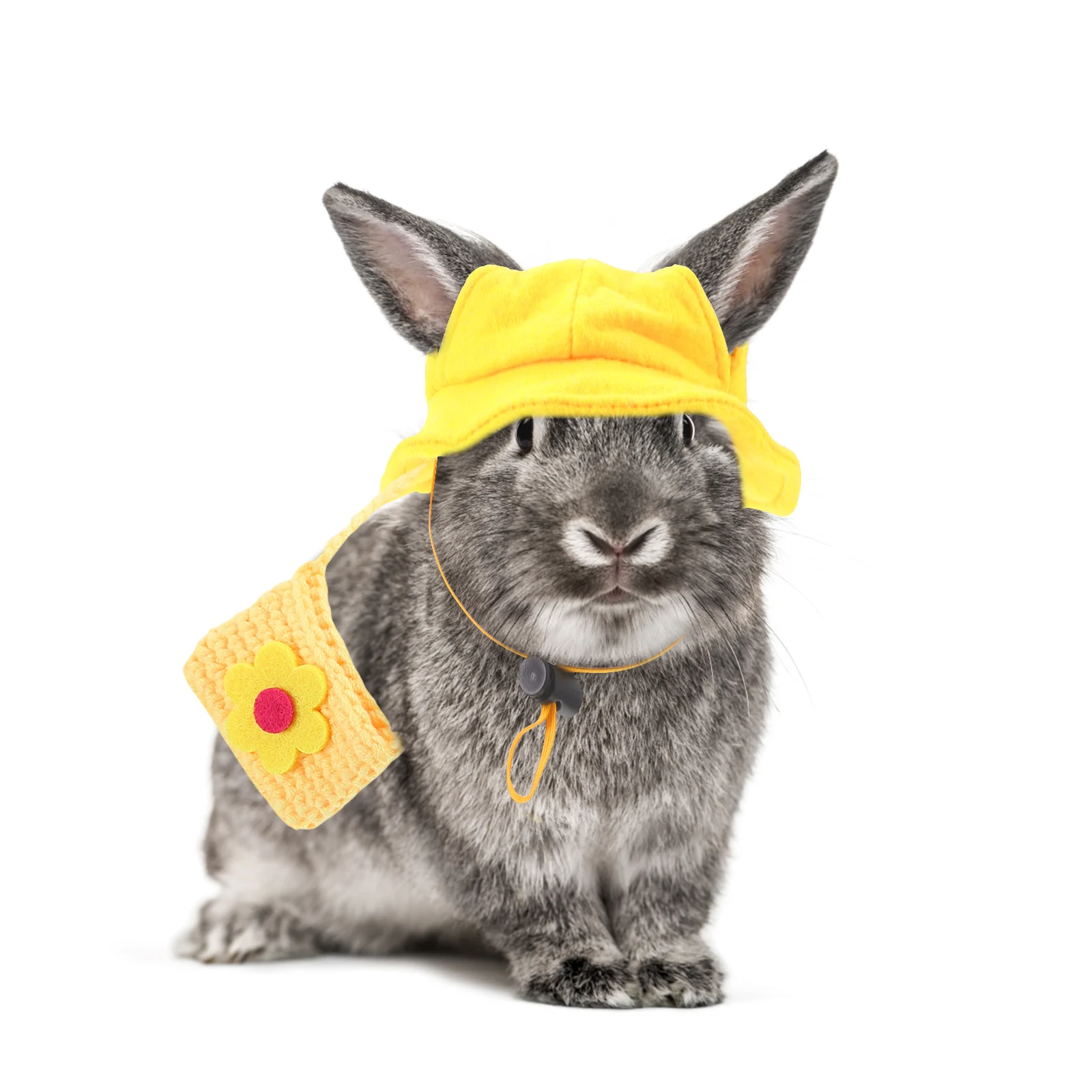 

1Set Pet Small Hat and Pouch Rabbit Costume Festival Decor Perfect for Photos Party Halloween Christmas Rabbit Hat