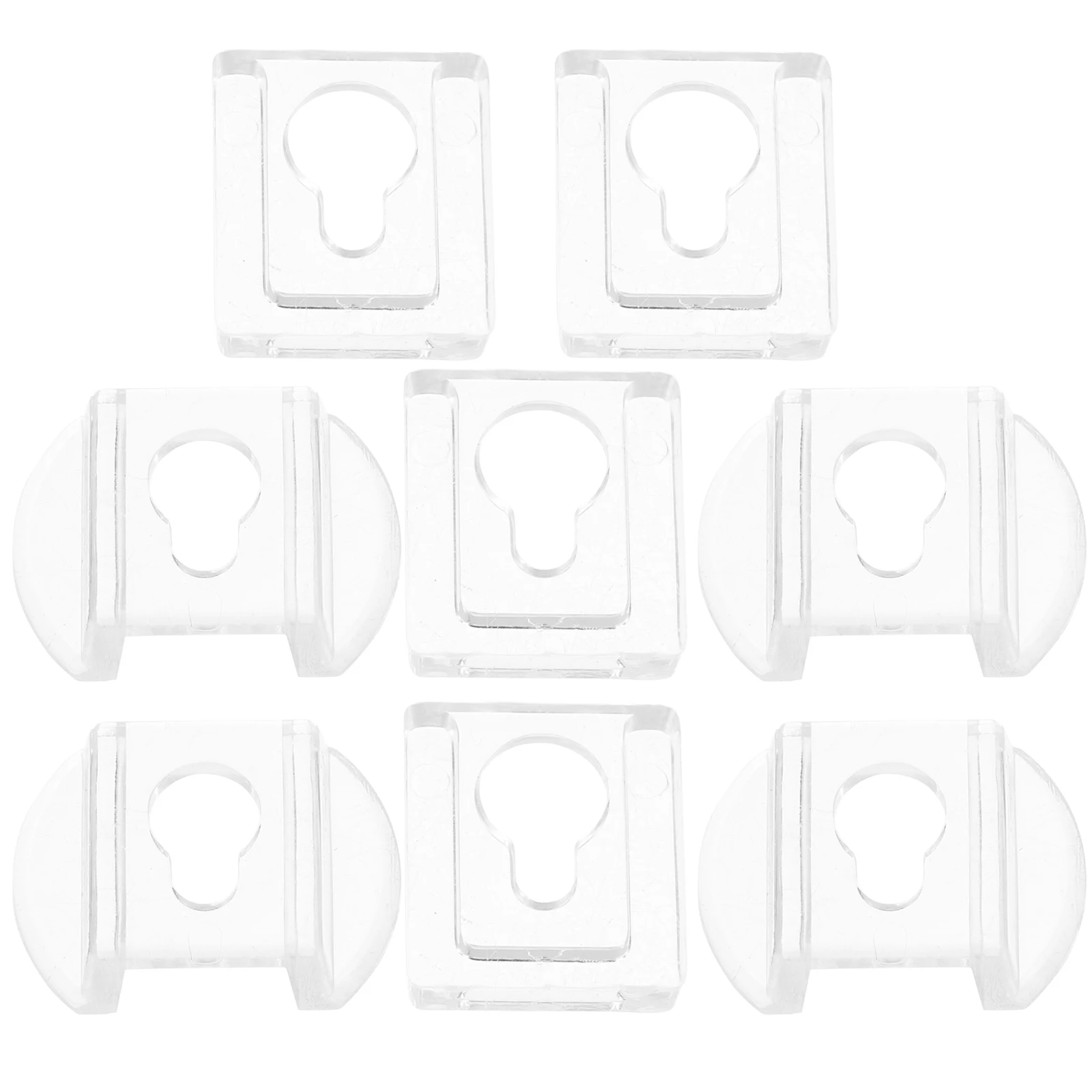 8 قطعة شماعات الصور الاكريليك الثقيلة ثقب المفتاح السنانير ل مرآة الرف الإطار تصاعد مقاطع المتشابكة حامل أداة تعليق