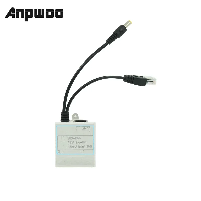 

ANPWOO CCTV Monitor camera POE Splitter Standard 48V turn 12V2A POE power supply IEEE802.3AF/AT