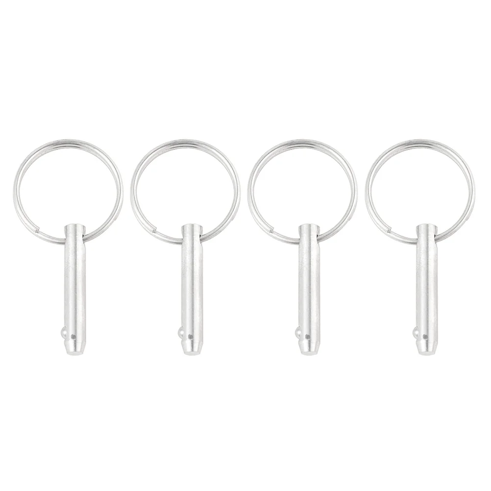 

4 Pcs Safety Pin Bimini Tops Ball Boat Hardware Marine Hinge Pins for Outfitting Quick Release Stainless Steel