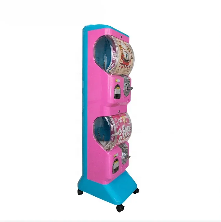 Hight Quality Electronic Coin Operated Double-layer Kids Gumball Capsule Gashapon Machine Toy Vending Machine