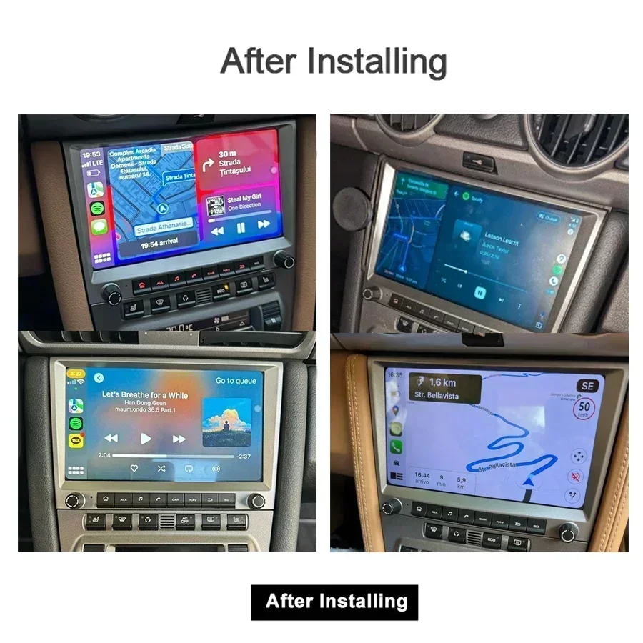 Grey 720P Auto Android 14 For Porsche Cayman 911 987 Boxster 997 CarPlay Car Radio GPS Multimedia Navigation 4GB Bluetooth Wifi - Image 2