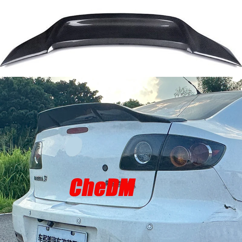 

For 2006-2012 Mazda 3 100% Real Carbon Fiber Highquality Rear Spoiler Trunk Lid Diffuser R Styl