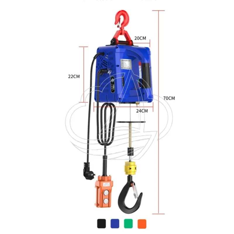 

Portable Electric Hand Winch Traction Lifting Hoist Steel Wire Rope 110V/220V