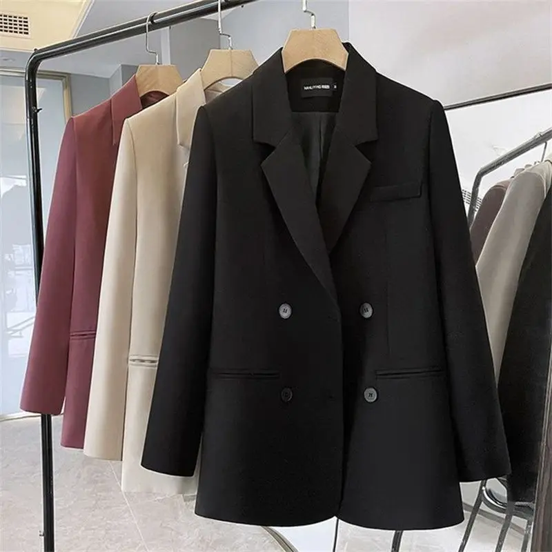 Suit Raspberry Jacket 2025 Spring and Autumn Elegant Chic New Small People High-end Loose Casual Temperament Suit Top Versatile