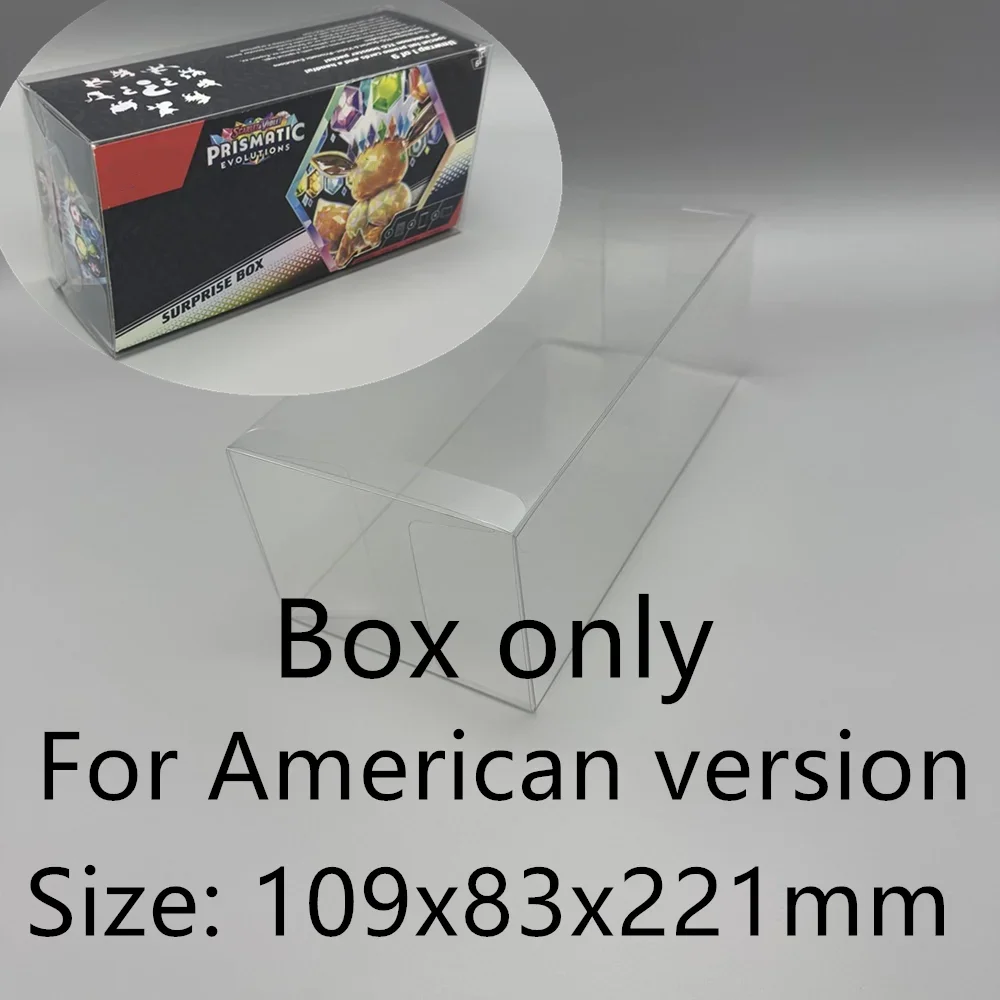 

Dustproof Clear Storage Box For Prismatic Evolutions Card Display Plastic Protector Case For PTCG PET Transparent protector