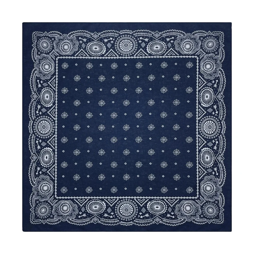 New Sailboat Anchor Printed Square Scarf High Quality Hip Hop Cotton Men Bandana Headband Nautical Multifunctional Neck Scarves