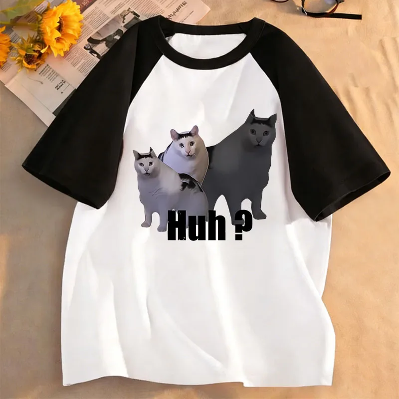 Meme Cat T-Shirts für Kinder, Kinder-T-Shirt, Harajuku-Kapuzenpullover für Jungen und Mädchen, Sommer, Frühling, lässiges Top-T-Shirt