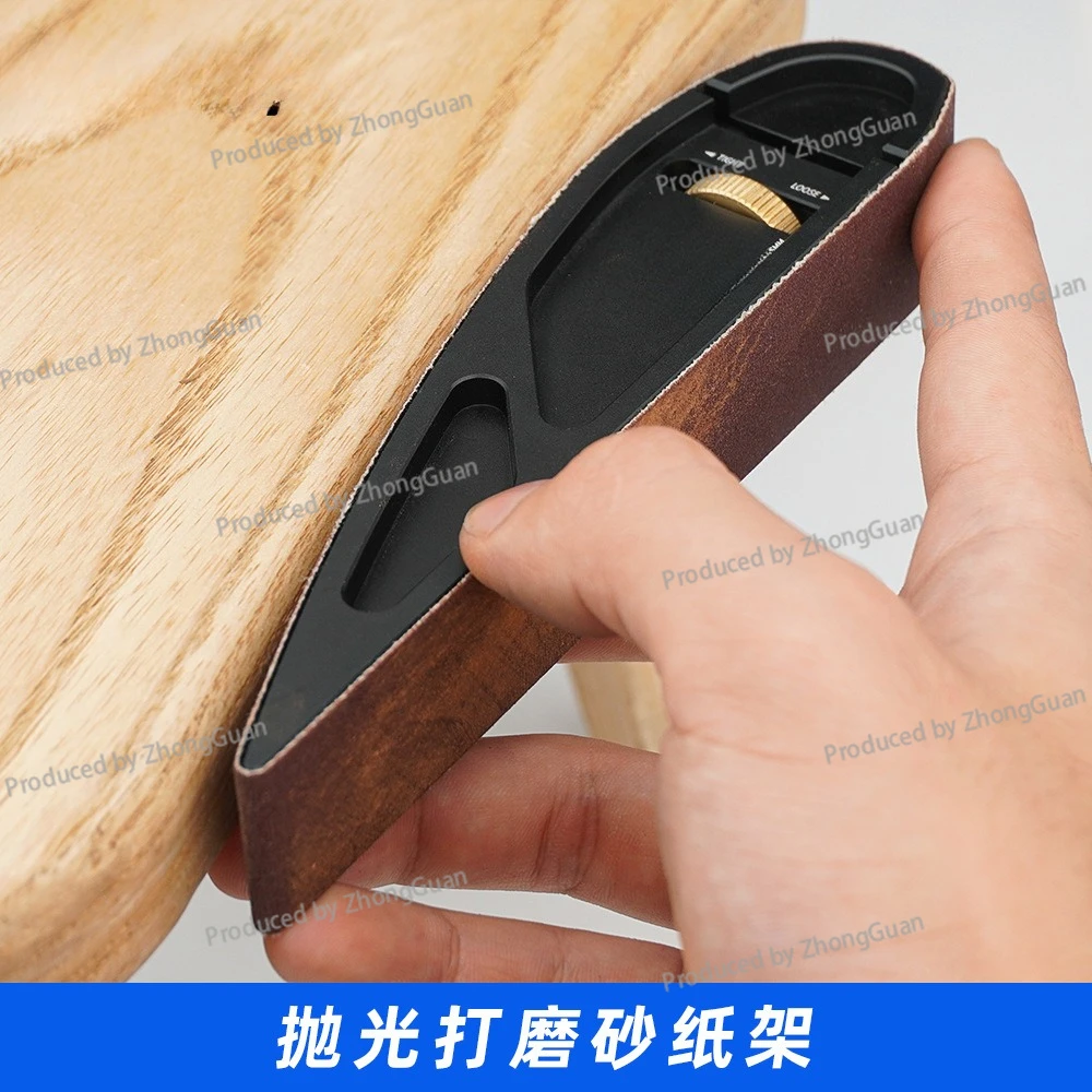

Portable Adjustable Handcraft Curve Sanding Belt Polishing Tool Sandpaper Board Woodworking Sanding Rack Tool