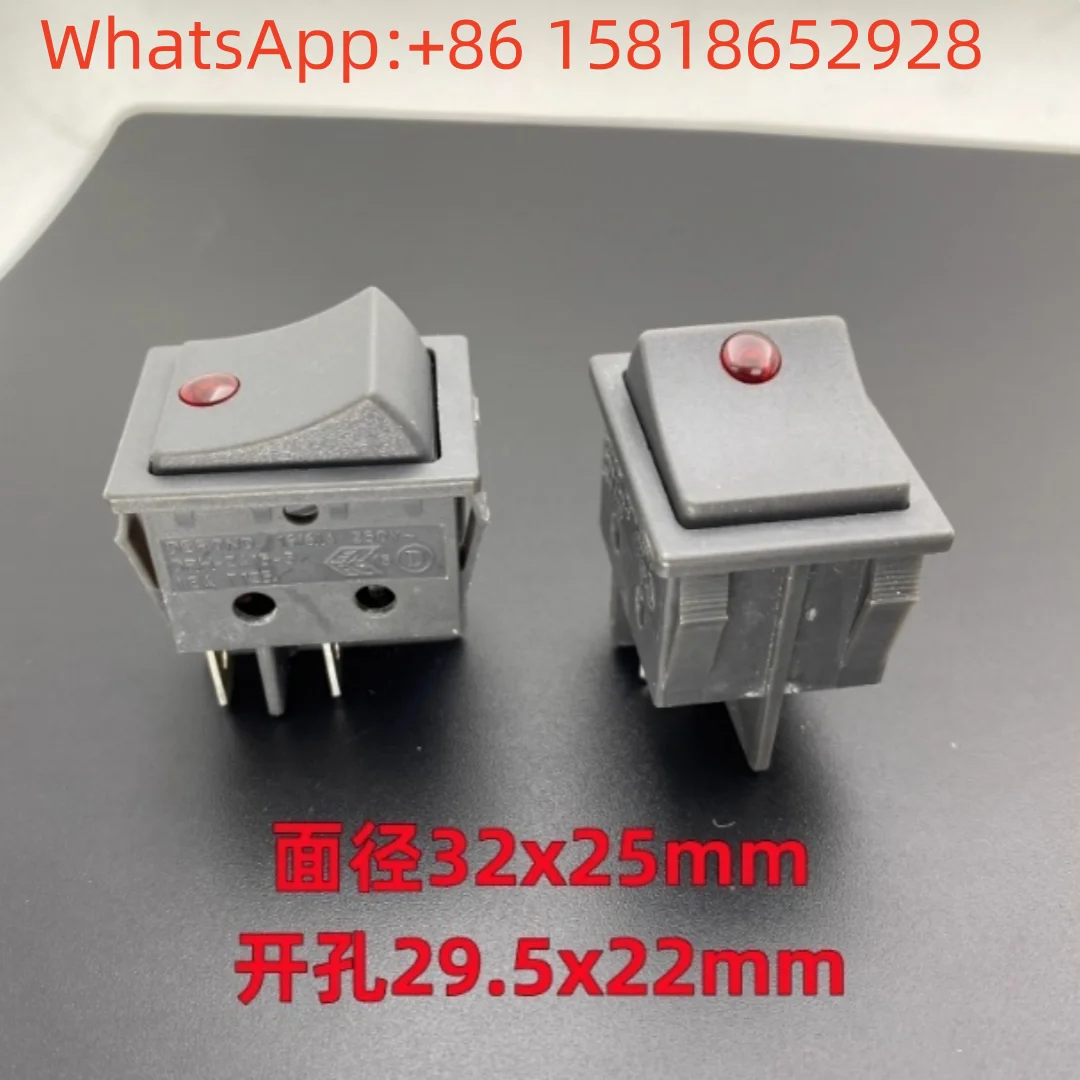 2pcs Defond DRH-2415-3 power rocker switch with light 16A high current 4-pin 2-position toggle button