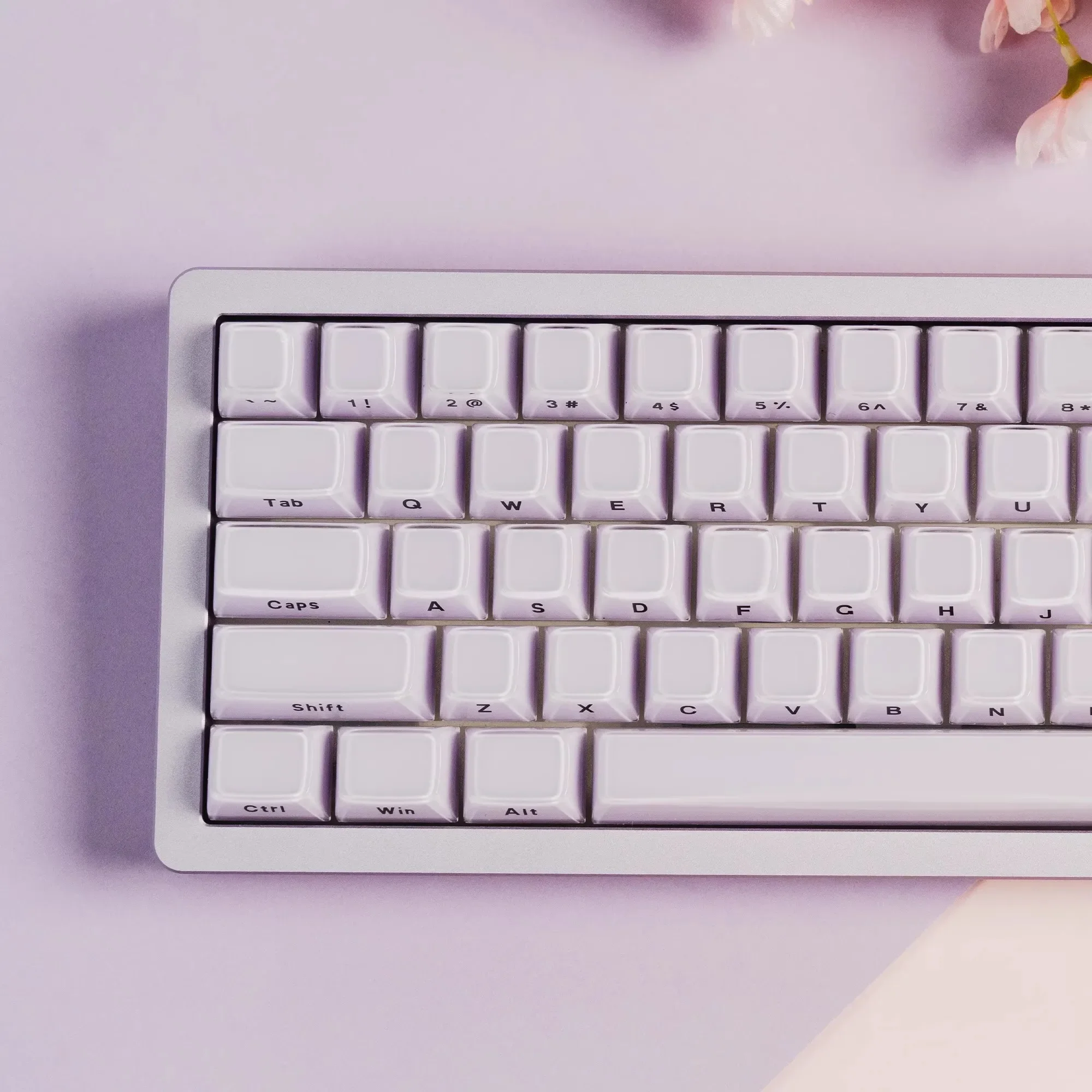 

Crystal jelly side engraved transparent keycaps Suitable for wooting60/68/75 machine key mechanical keyboard keycaps