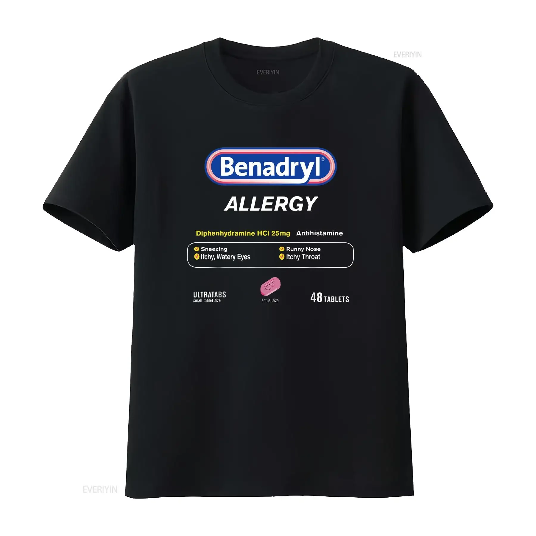 Funny Nurse Pharmacy Halloween Costume Benadryl Allergy T Shirt vintage Washed Breathable Stylish graphic Comfortable Casual