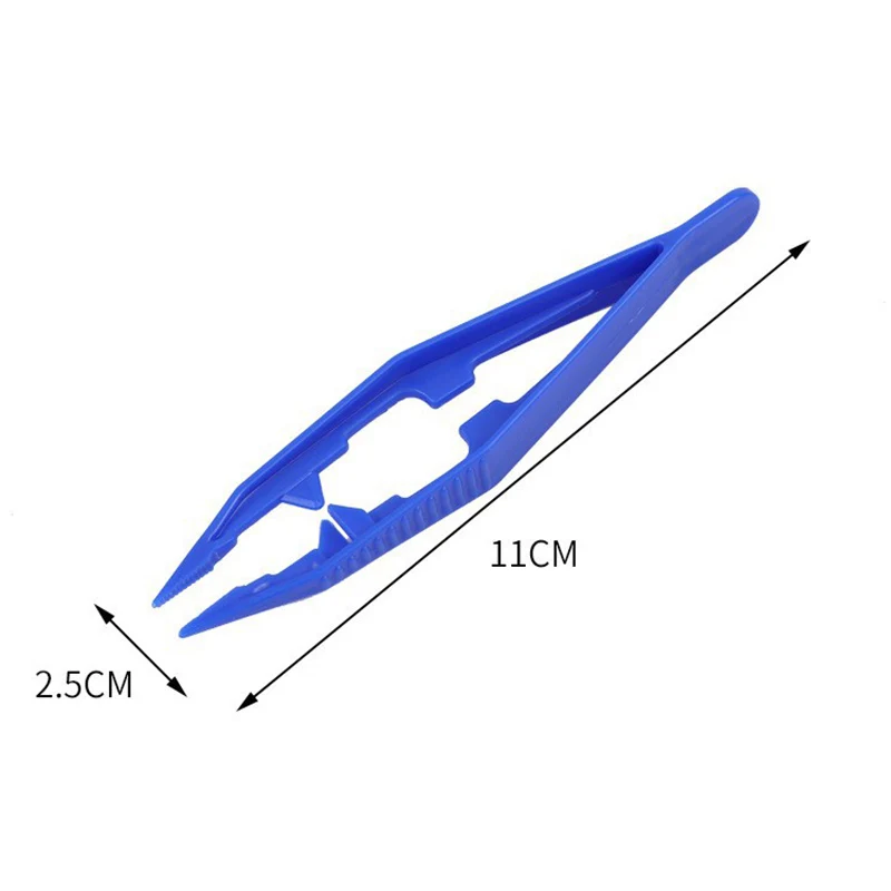 Imagem -03 - Pinças de Plástico para Crianças Pequenas Pinças Descartáveis Ferramentas de Reparo Médico Clipes Artesanais Cor Aleatória 10 Pcs