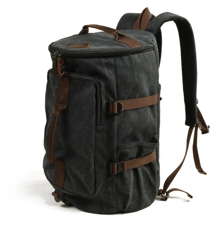 Vintage Canvas Backpack Large Capacity Travel Rucksack Durable Outdoor Hiking Daypack for Men Daily casual backpack