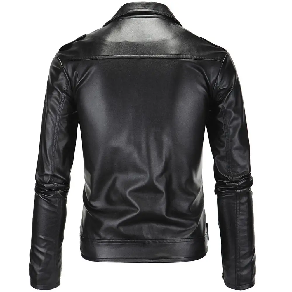 2024 New Street Leather Jacket Men Winter Motorcycle Pu Leahter Jacket Male Stand Collar Casual Windbreaker Slim Coat 4XL