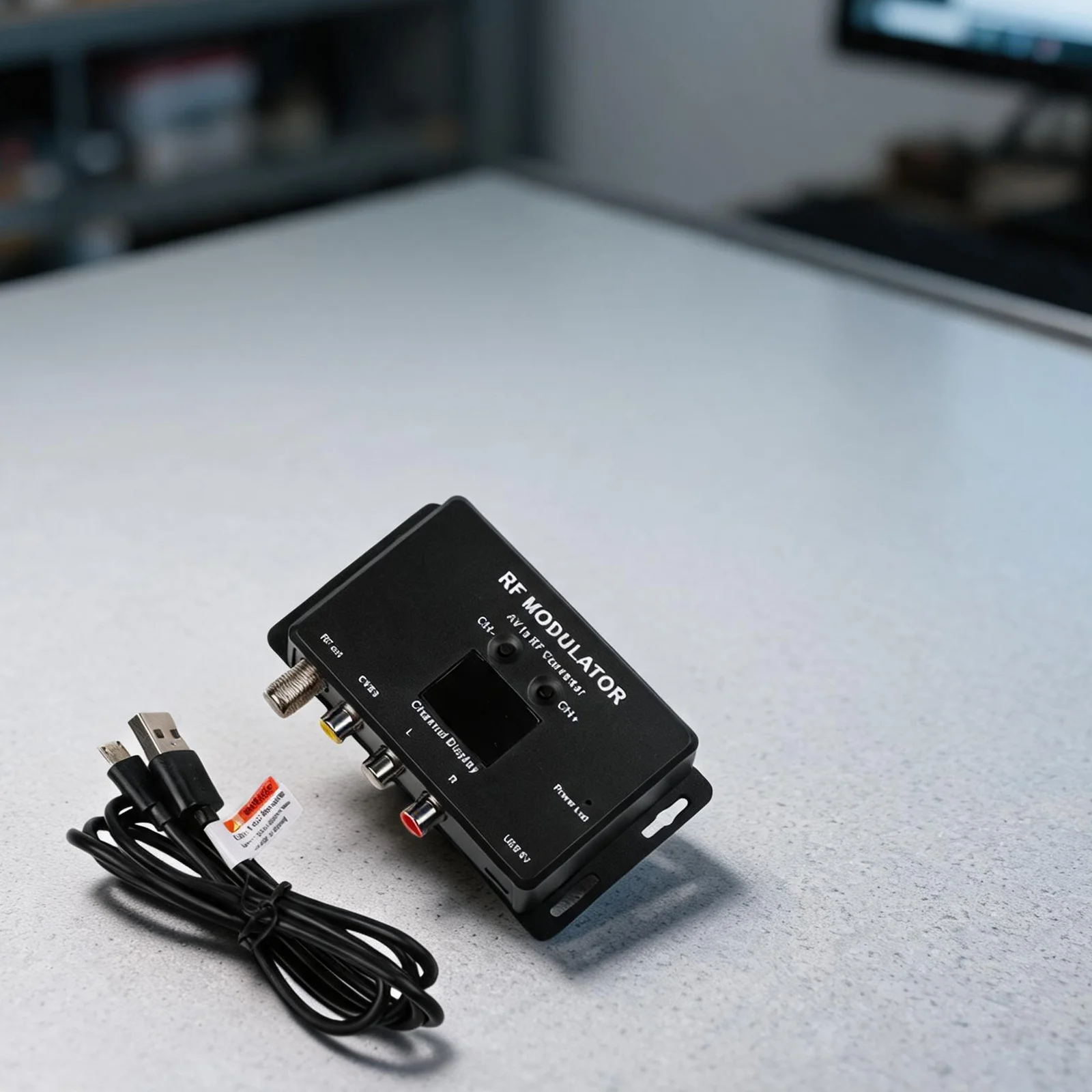 RF Modulator for Home Use Compatible with Set Top Boxes USB Powered Supports PAL/NTSC Formats for Expanded Connectivity