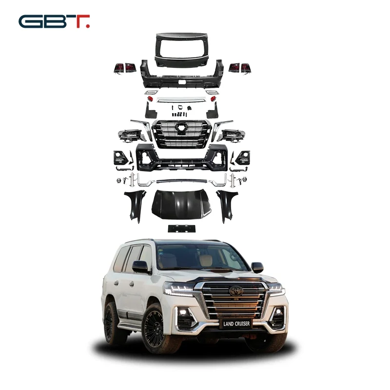 

Gbt Upgrade Navigator Automotive Grilles Fenders Licence Plate Front Bumper Plate Bodykit for 2008-2015 Toyota Land Cruiser 200