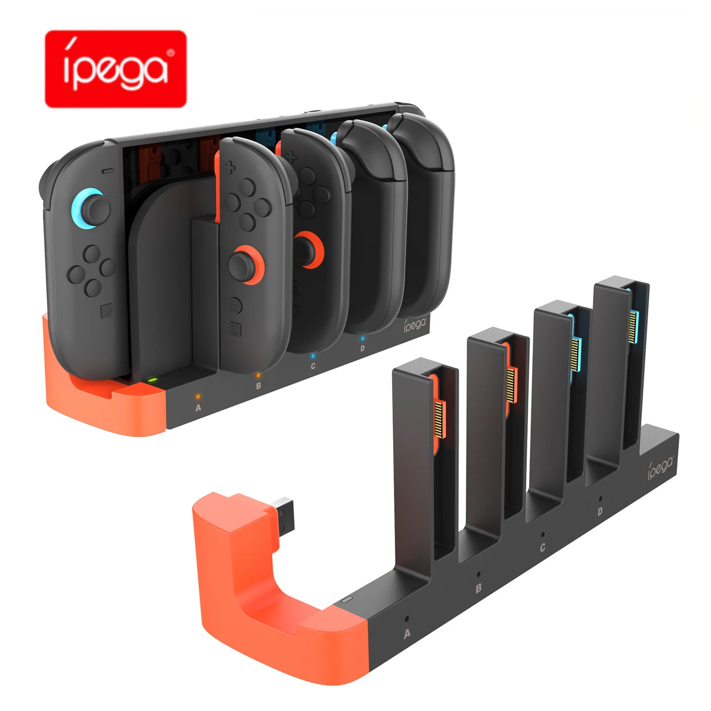 قاعدة شحن وحامل محطة حامل لجهاز نينتندو سويتش 2 Joy Controller PW-SW2185 Switch NS 2 Joy Charger Dock