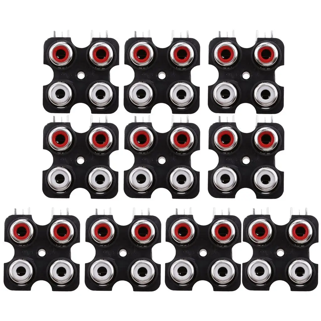 AV Concentric Outlet RCA Female Socket Connector Panel Mount for Multiple Audio Video Devices