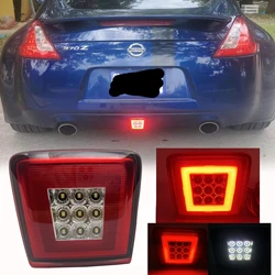 LED Bumper Fog Light Kit for 2009-2019 Nissan 370Z & 2013-17 Juke Nismo, Red Brake/Rear Fog & White LED as Backup Reverse Lamp