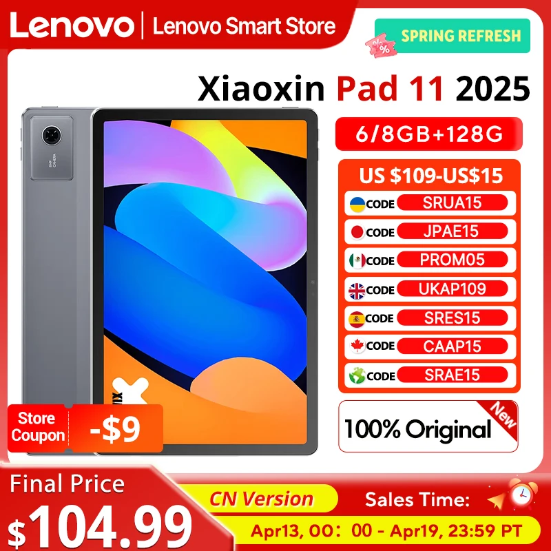 

New Original Lenovo Xiaoxin Pad 11 2025 Tablet 11 inch 2.5K Screen CN Version MediaTek Dimensity 6300 7040mAh Android PC Pad