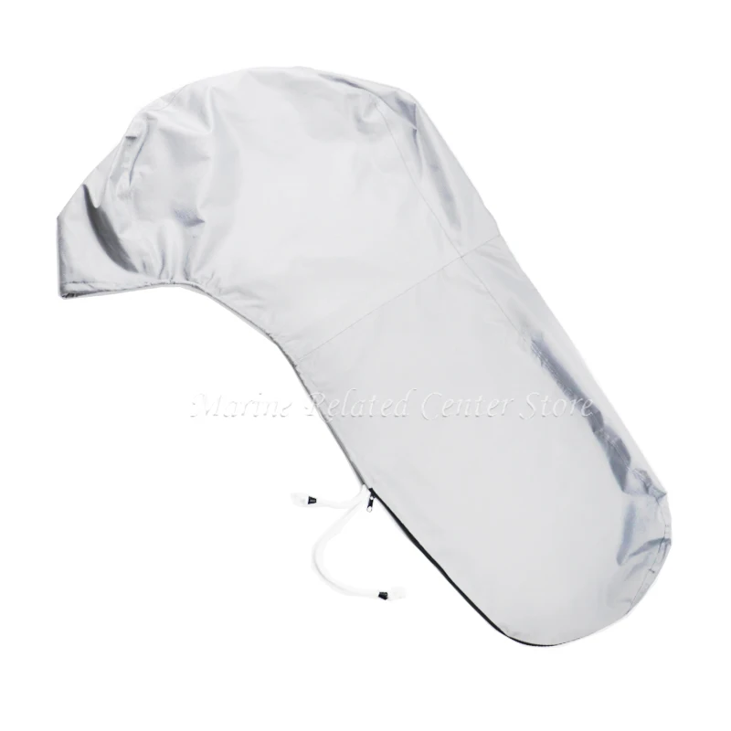 420D Grey 6-225HP Boat Full Outboard Engine Cover Heavy Duty Engine Motor Covers Protector Waterproof Dust-proof Anti-sunlight