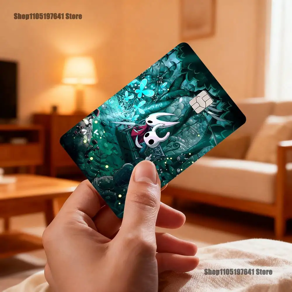 S-Silksong Hollow Knight Name Card Sticker Decorate Bank Card Couple Student Study Supplies Decals Patch Documents Birthday Gift