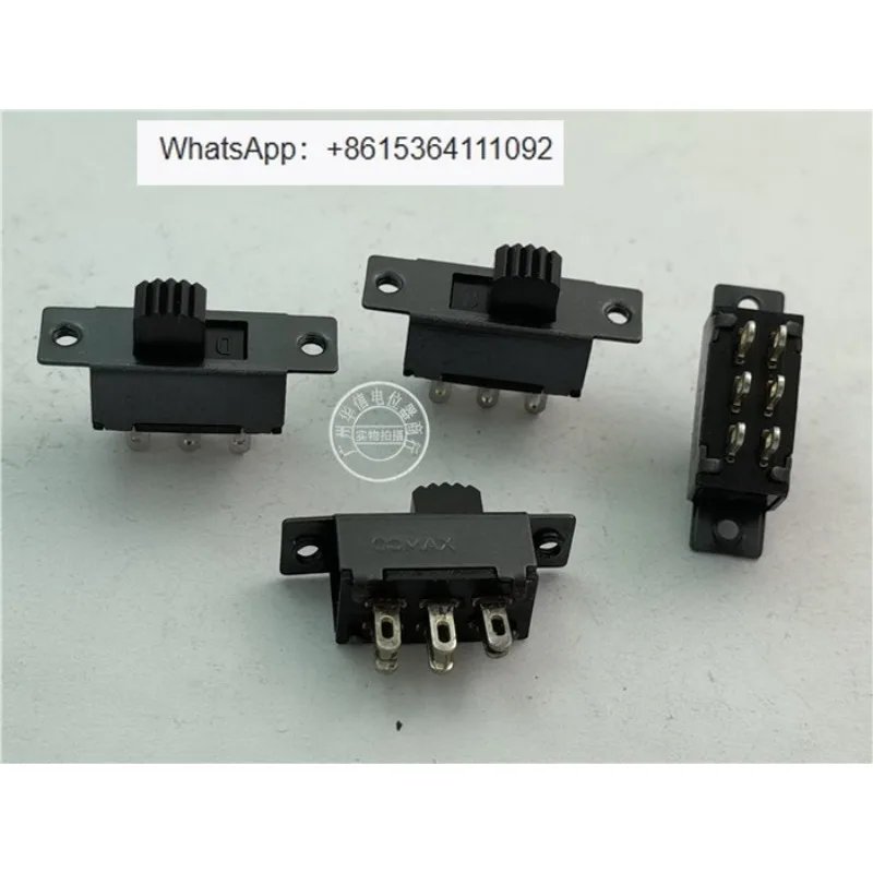 

10Pcs SS-22F25-G toggle switch, handle 5 * 5.5MM black 6 feet