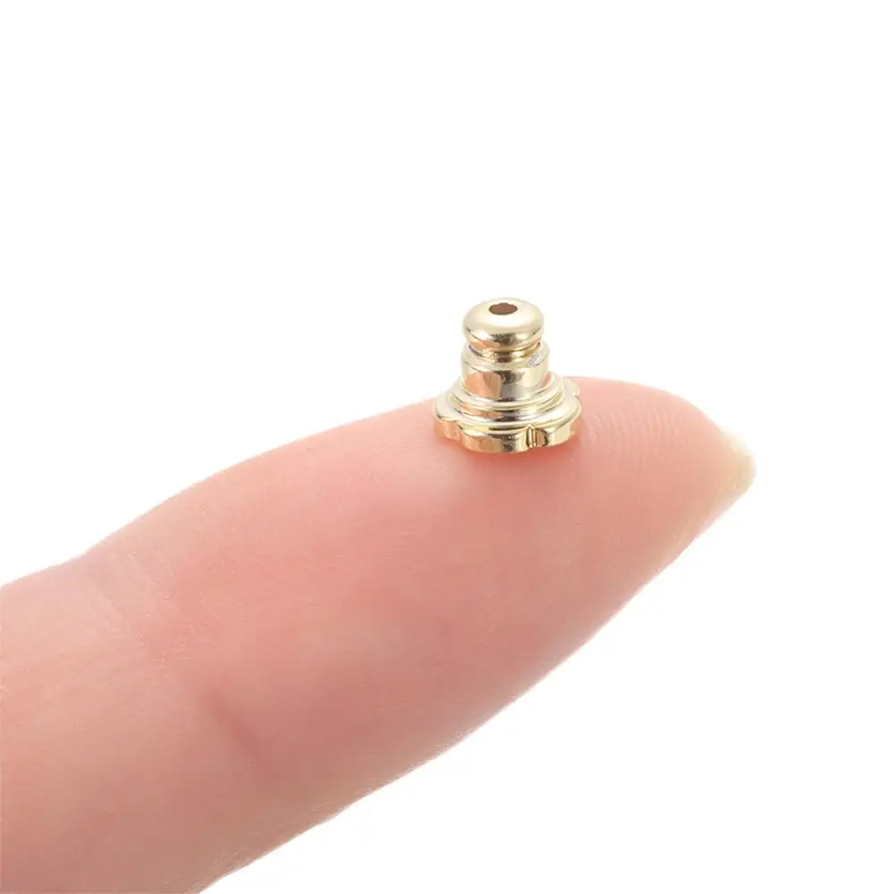 Copper Earring Backs Replacements 0.7*0.5CM Gold Earring Backs Silver Locking Earring Backs For Studs