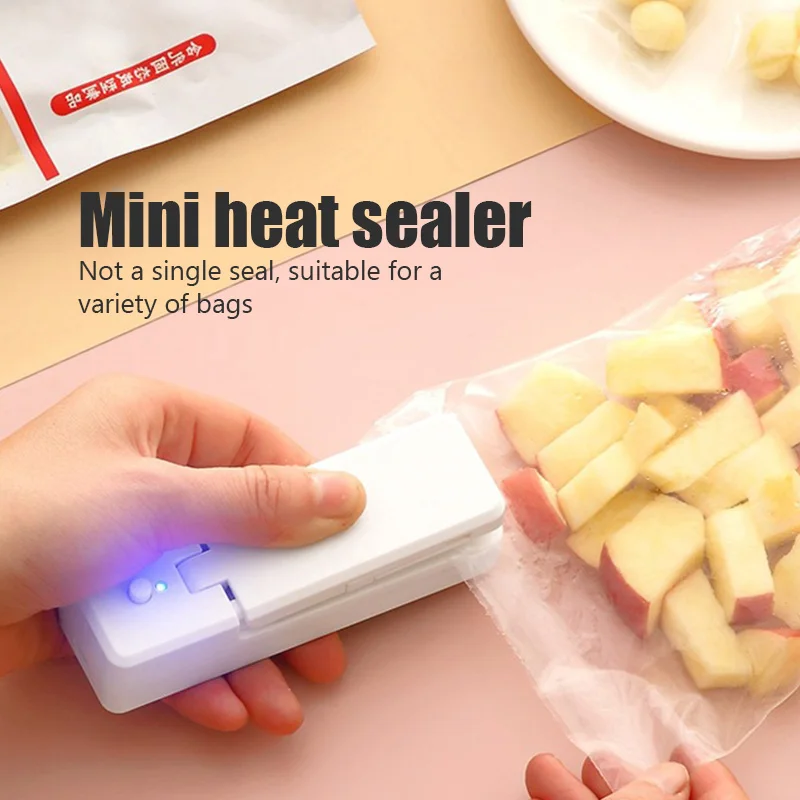 Xiaomi Mijia Mini Snack Sealer 2 IN 1 Heat Sealer Portable Rechargeable Handheld PVC Bag Vacuum Sealer Machine Kitchen Gadget