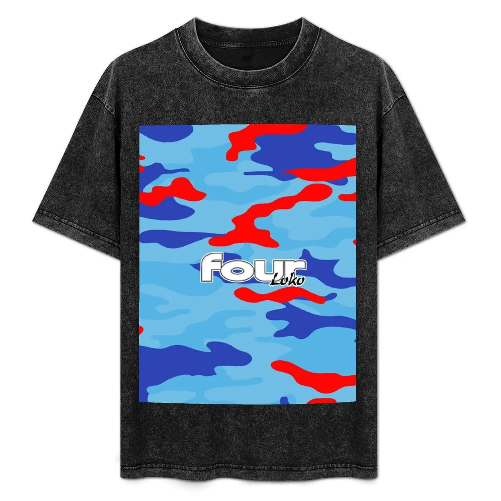 Camiseta Blue Razz Camo 4loko, Camiseta Informal de Halloween
