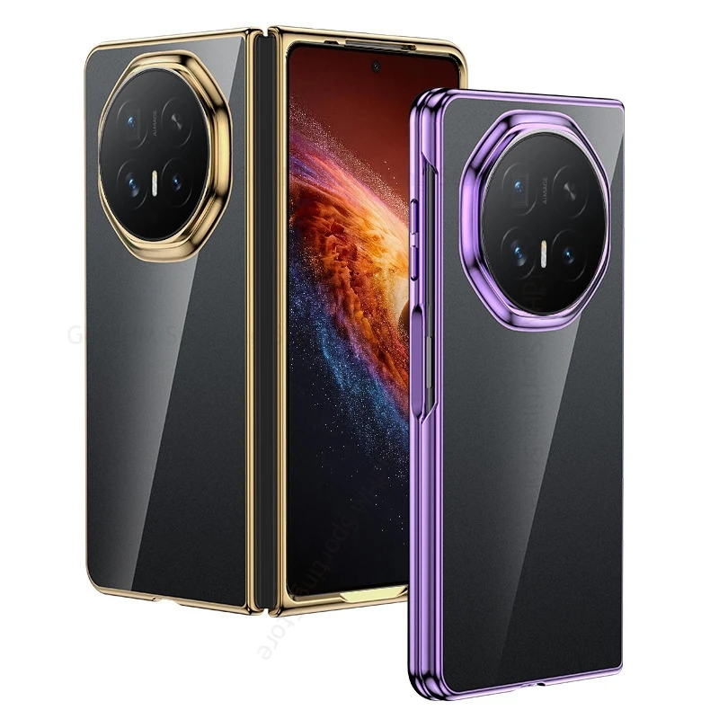 

For Honor Magic V6 5G 6D Plating Transparent Phone Protective Cases For HONOR Magic V5 V3 Vs3 Electroplated Shockproof PC Cover