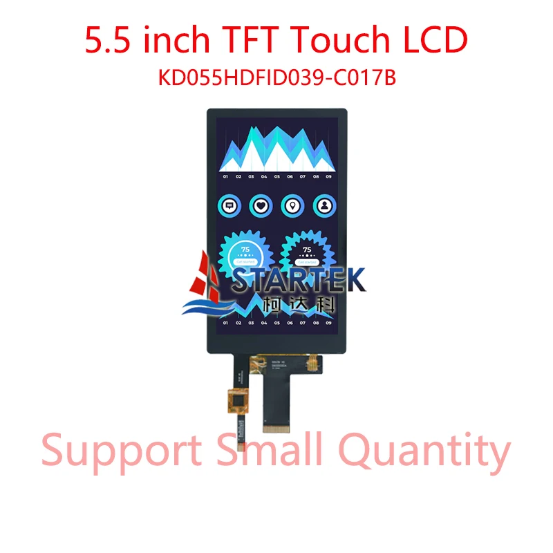 5.5 Inch ILI9881C 720x1280 IPS MIPI Interface Optical Bonding TFT LCD with Capacitive Touch Panel